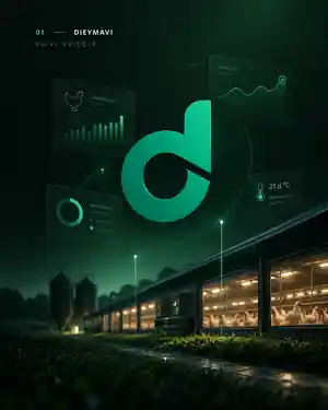 Illustration Dieymavi associant le suivi avicole, des indicateurs et un bâtiment d’élevage
